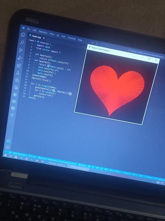 Математичне серце turtle